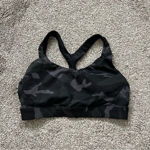 Athleta Black Camouflage Sports Bra
